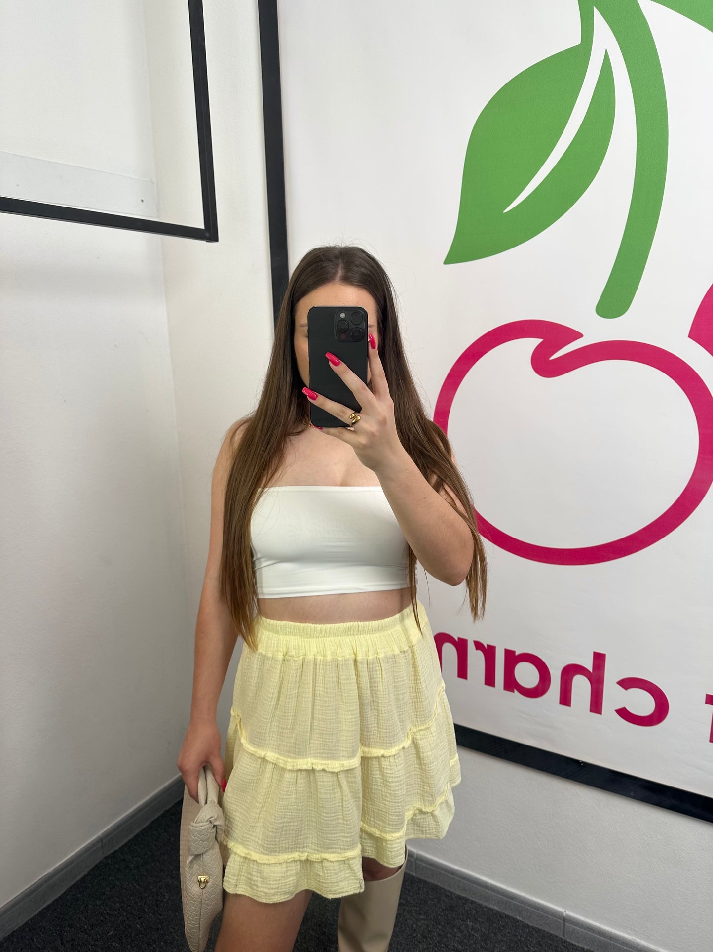 SKIRT "WAVY" Gelb