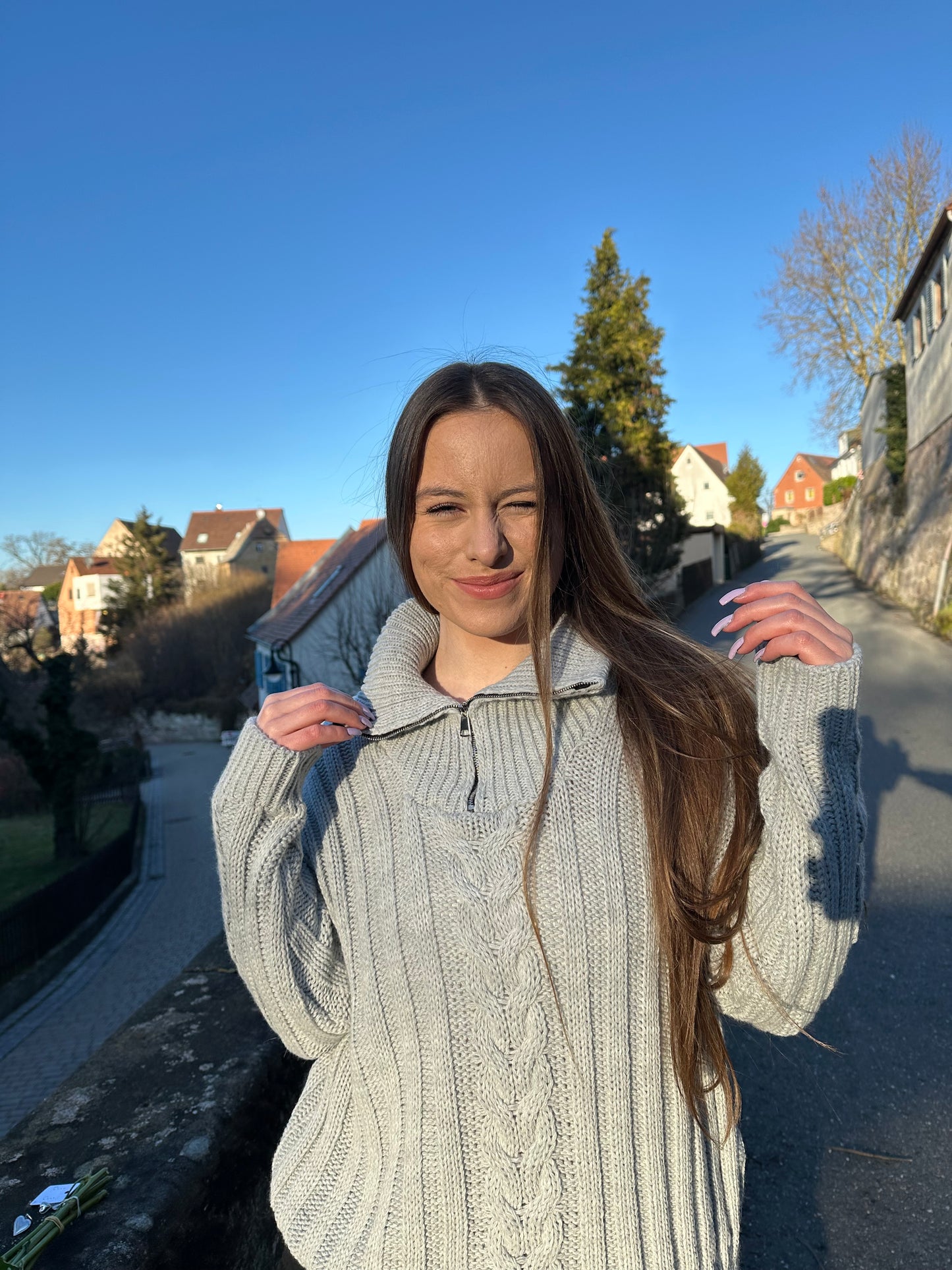 ROLLKRAGEN PULLOVER „COZY" BURGUNDER