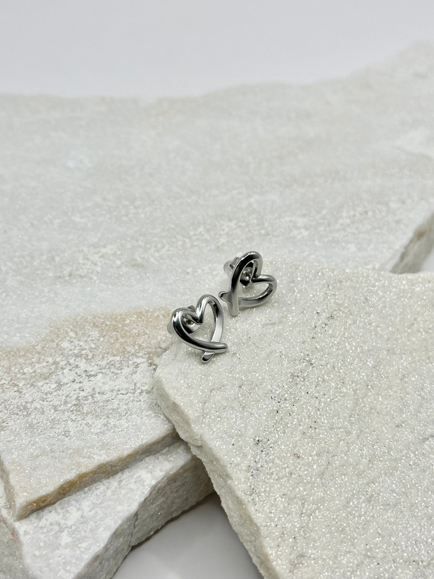 LITTLE HEART EARRINGS SILBER