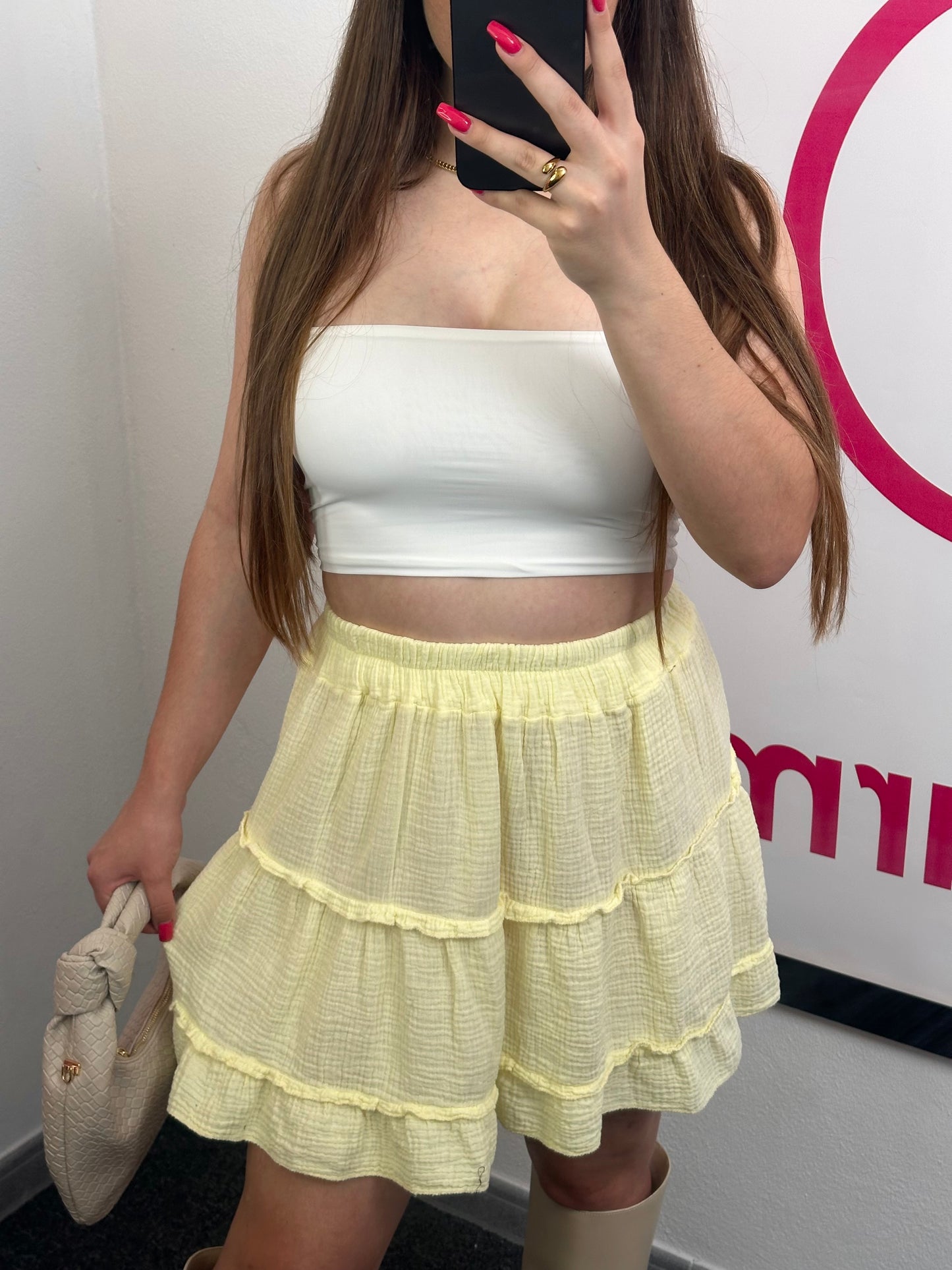 SKIRT "WAVY" Gelb
