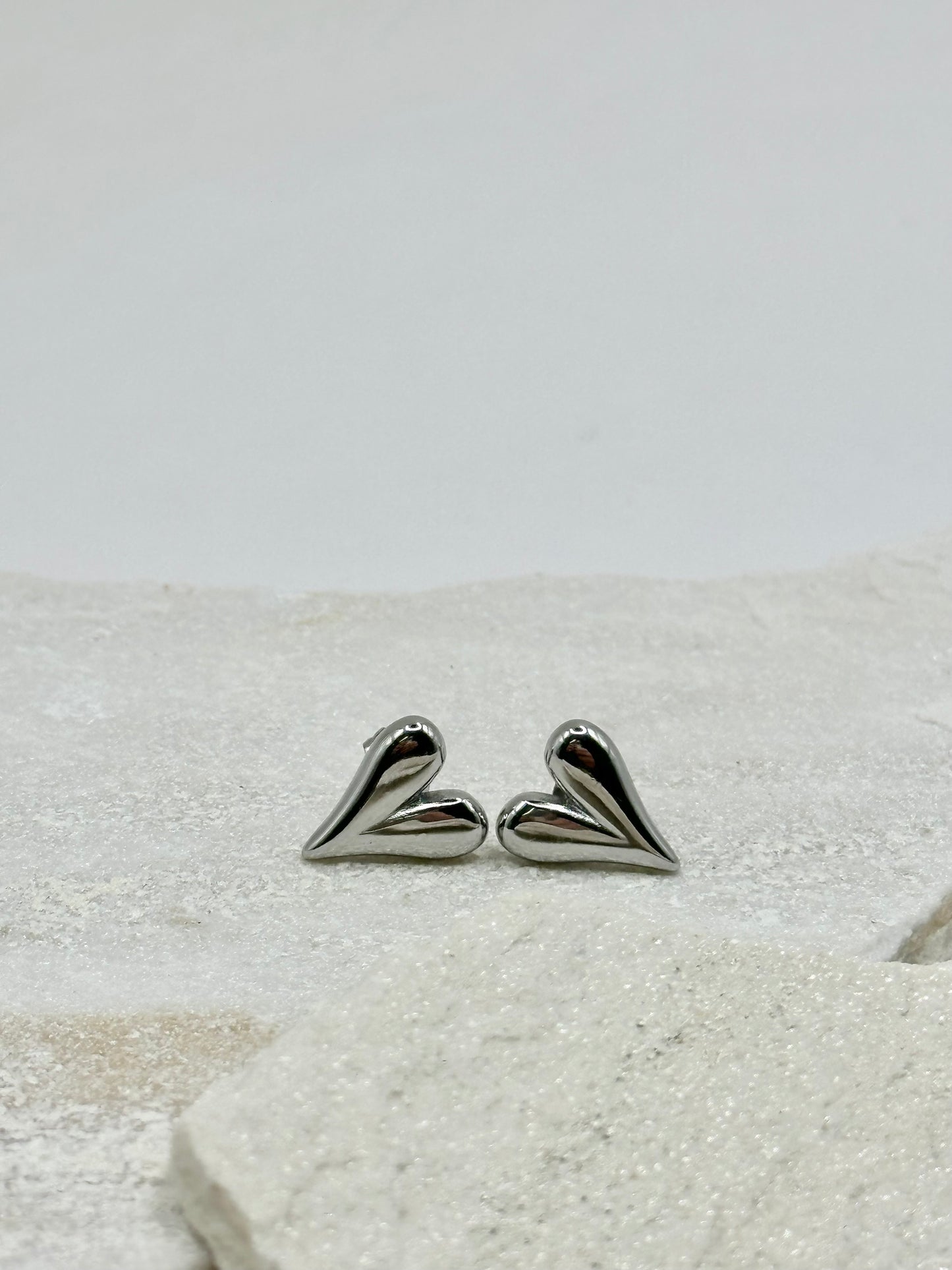 Cute HEART EARRINGS SILBER