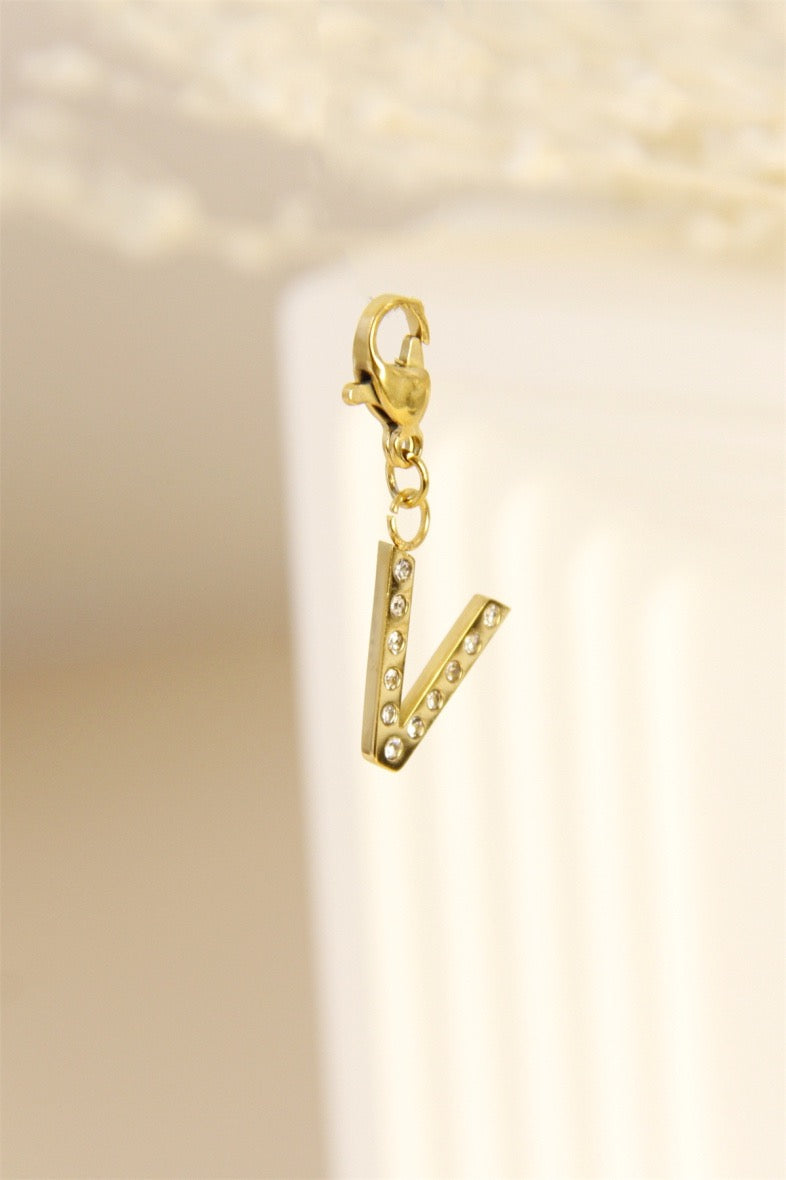 LETTER GLITTER CHARM