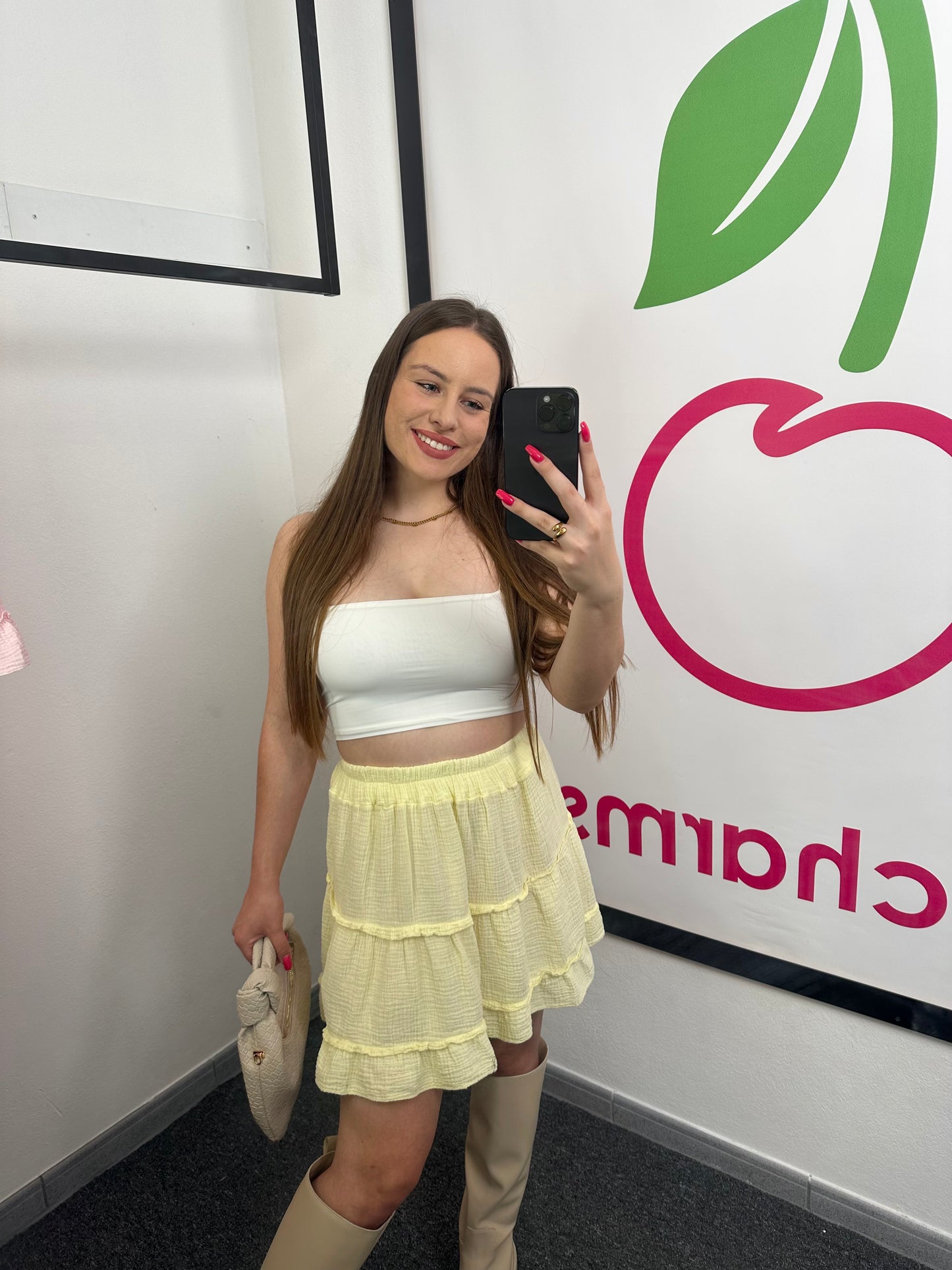SKIRT "WAVY" Gelb