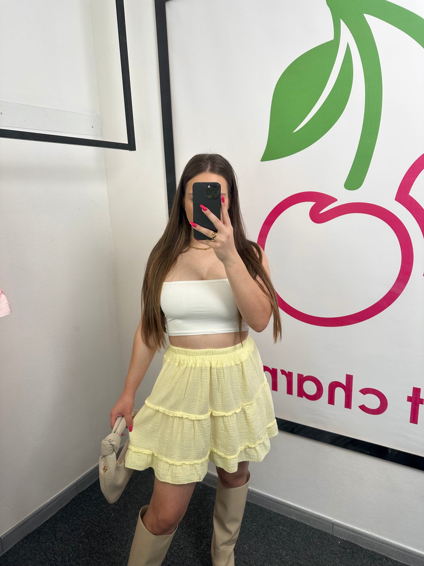 SKIRT "WAVY" Gelb