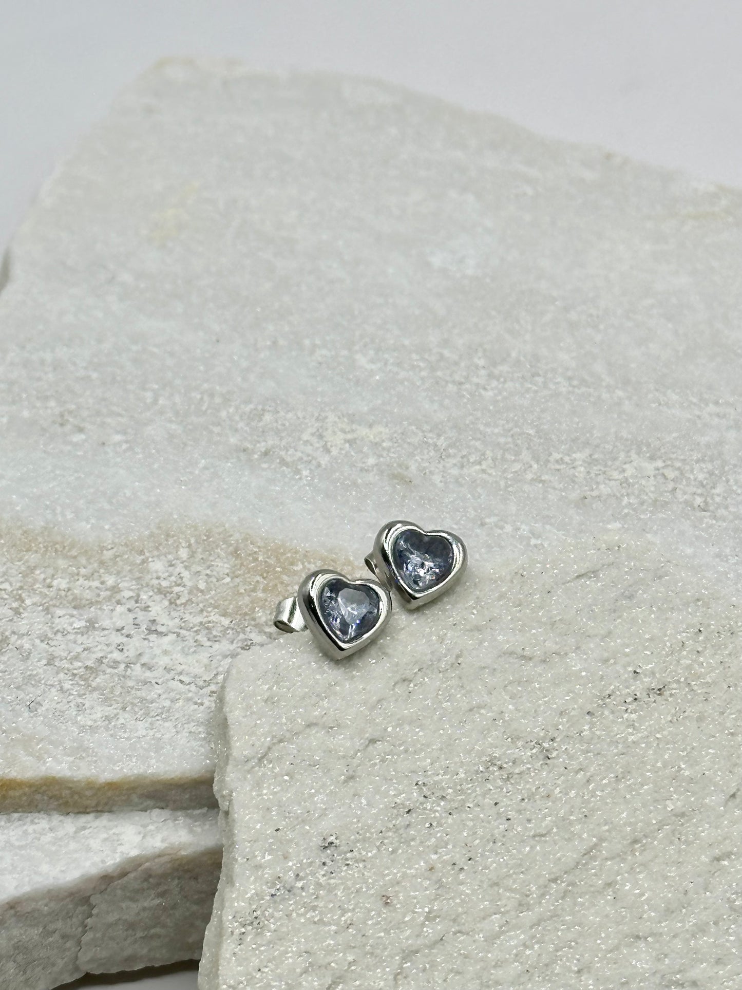 HEART EARRINGS SILBER