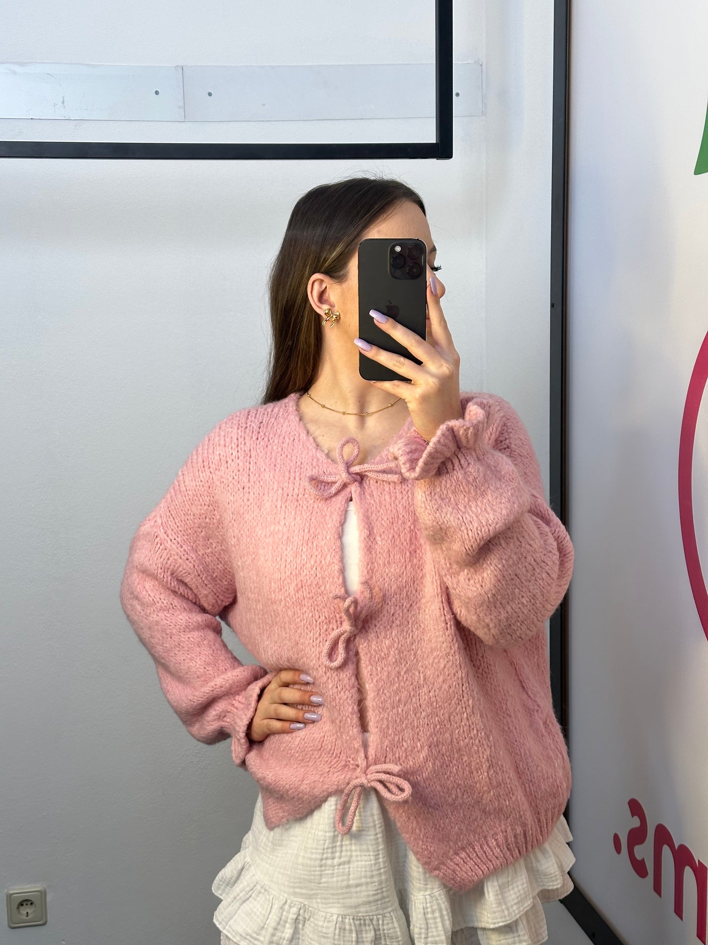 CARDIGAN "SCHLEIFI" ROSA