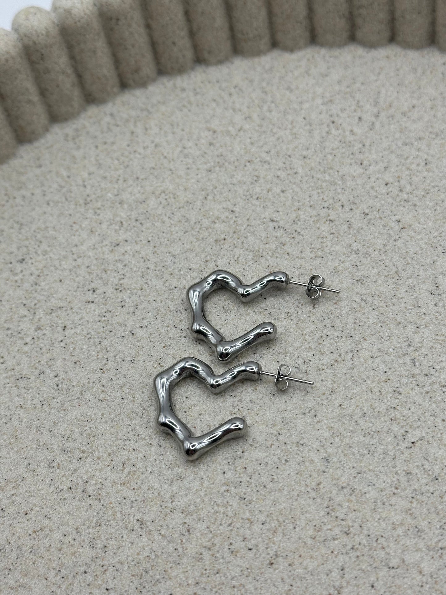 FLAME HEART EARRING