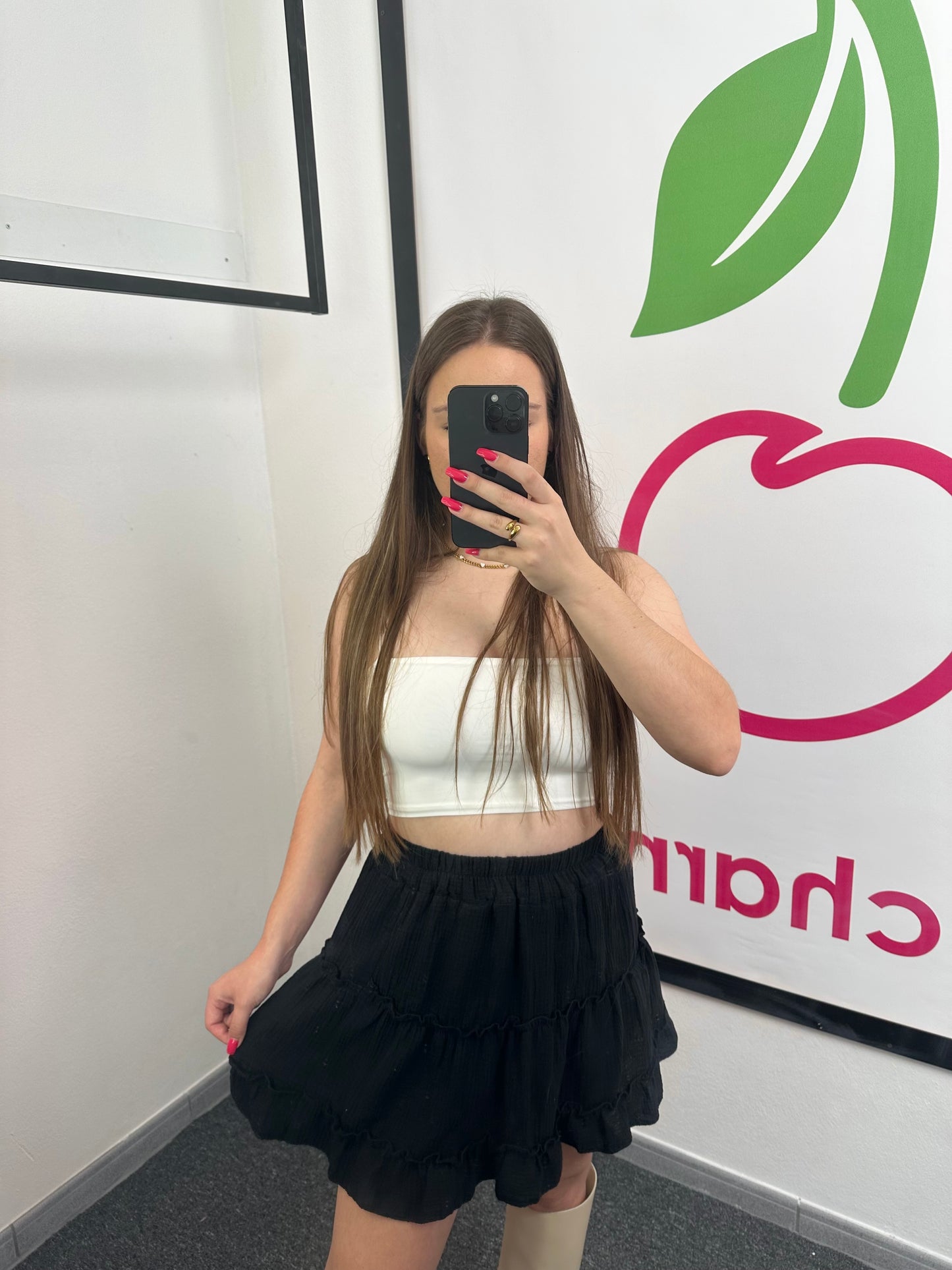 SKIRT "WAVY" Schwarz