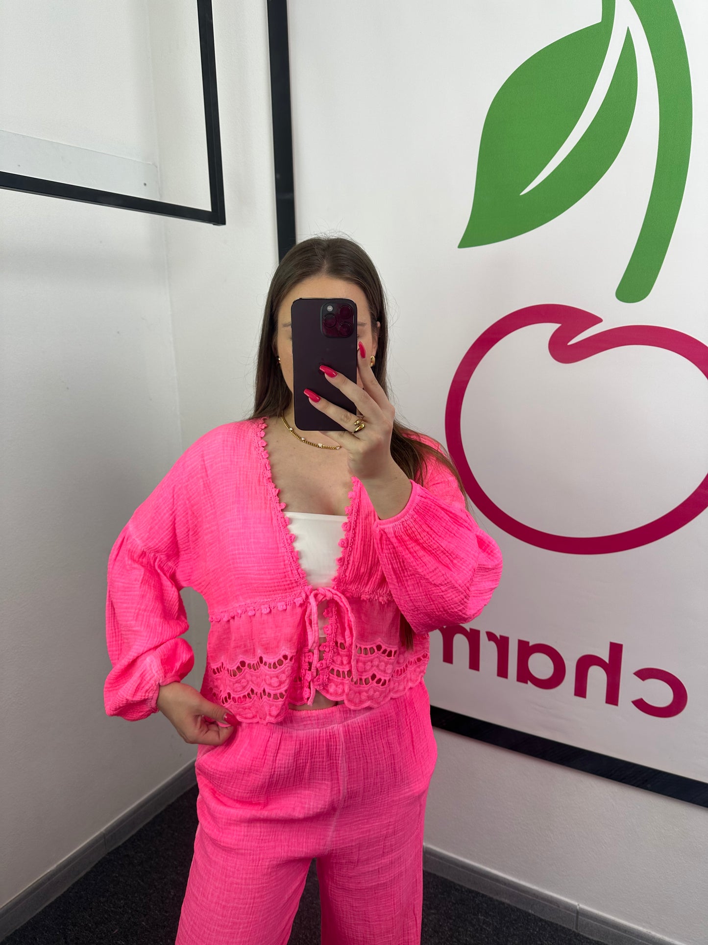 MUSSELIN BLUSE „LEYLA“ PINK
