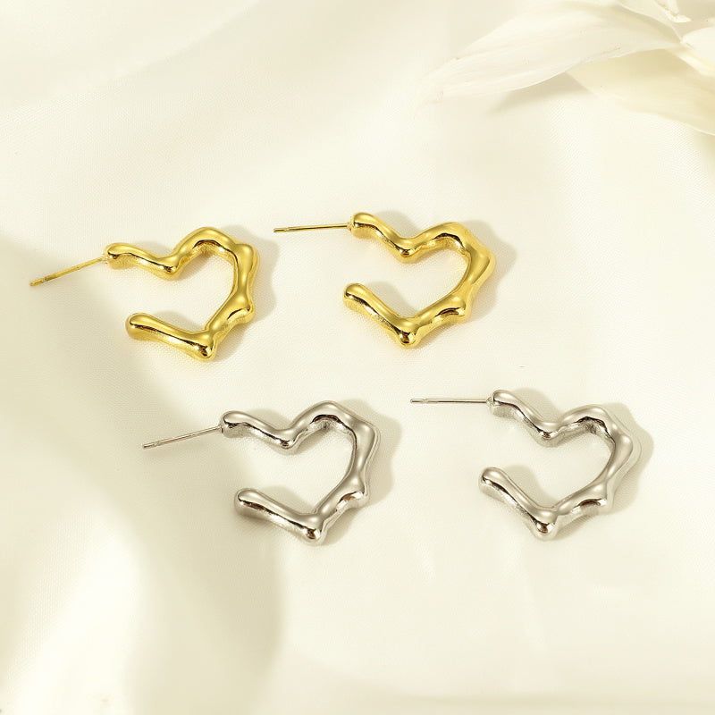 FLAME HEART EARRING