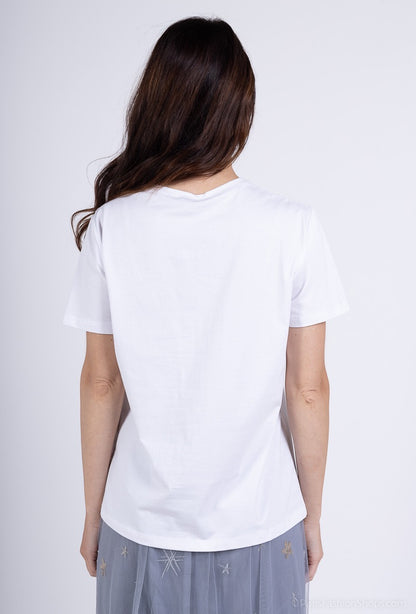 TSHIRT "KISS" SILBER