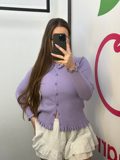 CARDIGAN „FENGO" FLIEDER
