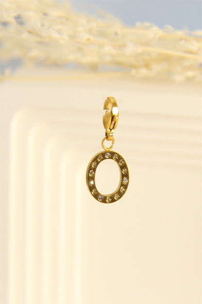 LETTER GLITTER CHARM