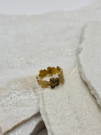 FLOWER RING GOLD