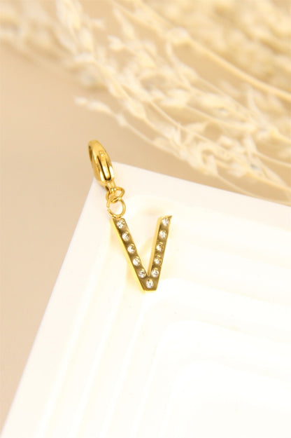 LETTER GLITTER CHARM