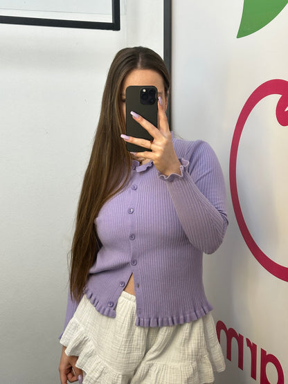 CARDIGAN „FENGO" FLIEDER