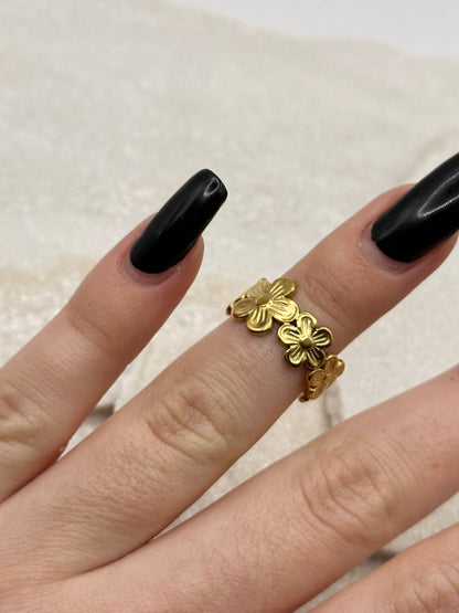 FLOWER RING GOLD