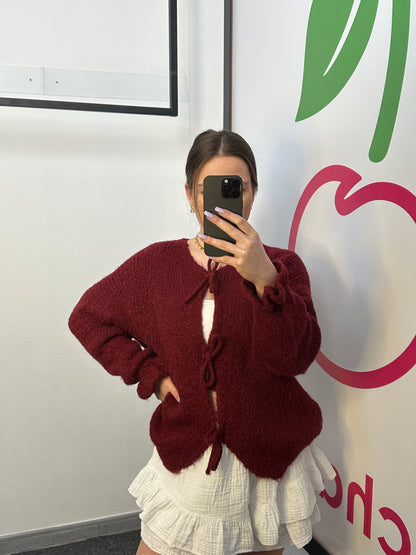 CARDIGAN  "SCHLEIFI" BURGUNDER