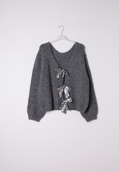 Pullover "GLITTER" mit süßen Schleifen