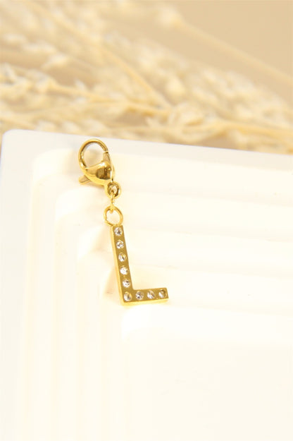 LETTER GLITTER CHARM