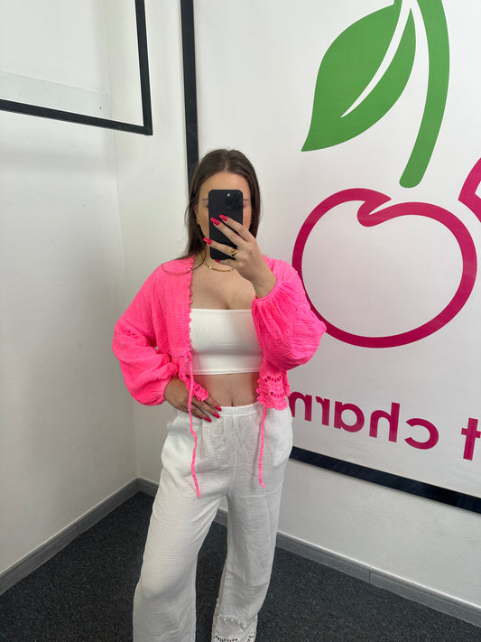 MUSSELIN HOSE „LEYLA“ WEISS