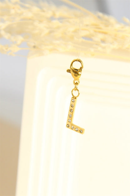 LETTER GLITTER CHARM
