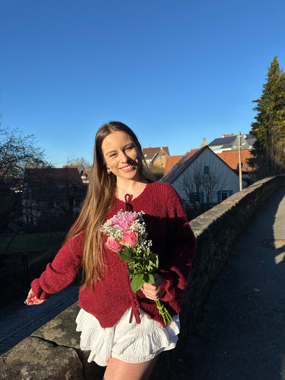 CARDIGAN  "SCHLEIFI" BURGUNDER