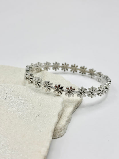 FLOWER BRACELET SILBER
