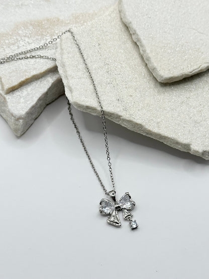 BOW SHINE NECKLACE GOLD