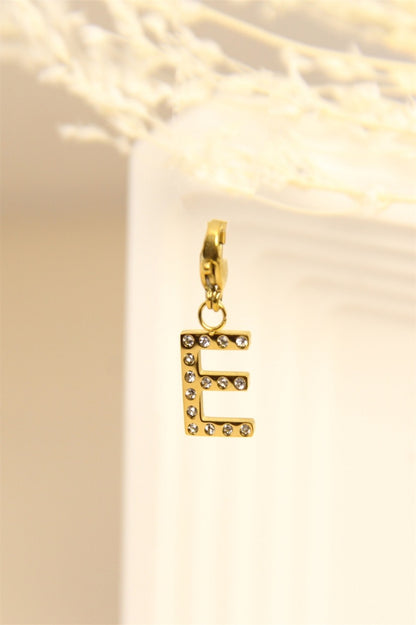 LETTER GLITTER CHARM