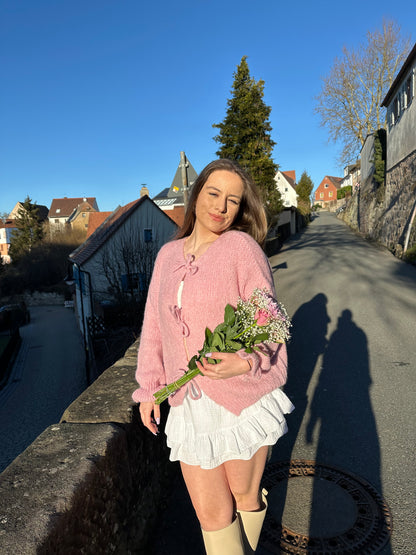 CARDIGAN  "SCHLEIFI" ROSA