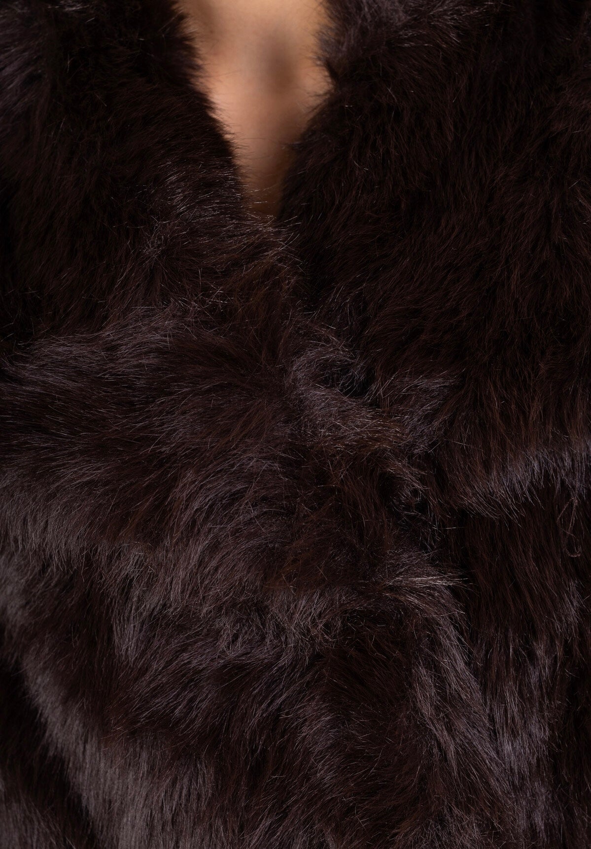 FELLJACKE JACKE „TED" DUNKELBRAUN