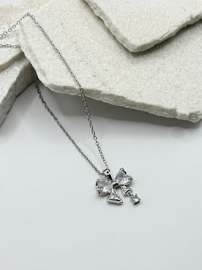 BOW SHINE NECKLACE GOLD