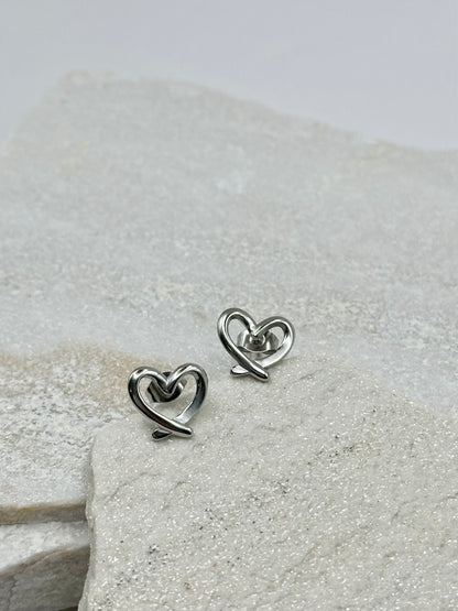 LITTLE HEART EARRINGS SILBER