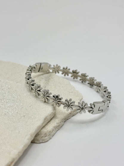 FLOWER BRACELET SILBER