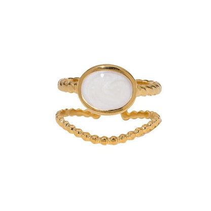 STONE RING BLACK/CREME