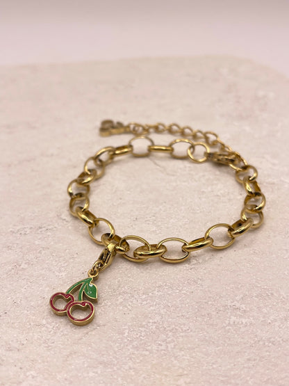 BRAND CHARM BRACELET INKLUSIVE CHARM GOLD