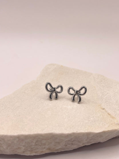 BOW EARRING SILBER