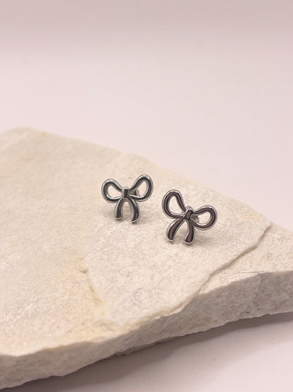 BOW EARRING SILBER
